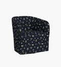 Pembroke Swivel Chair - Ditsy Dahlia Navy