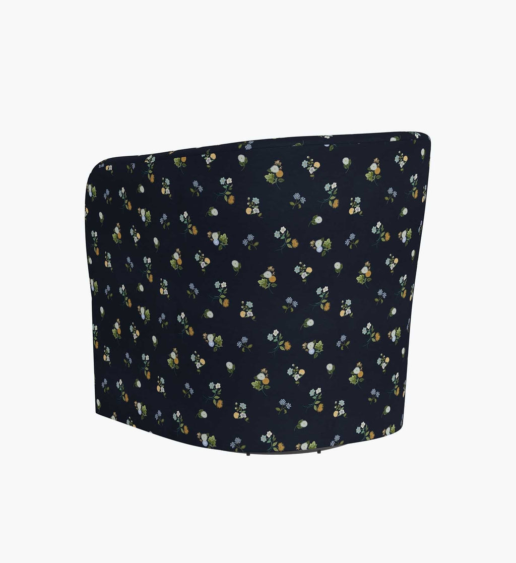 Pembroke Swivel Chair - Ditsy Dahlia Navy