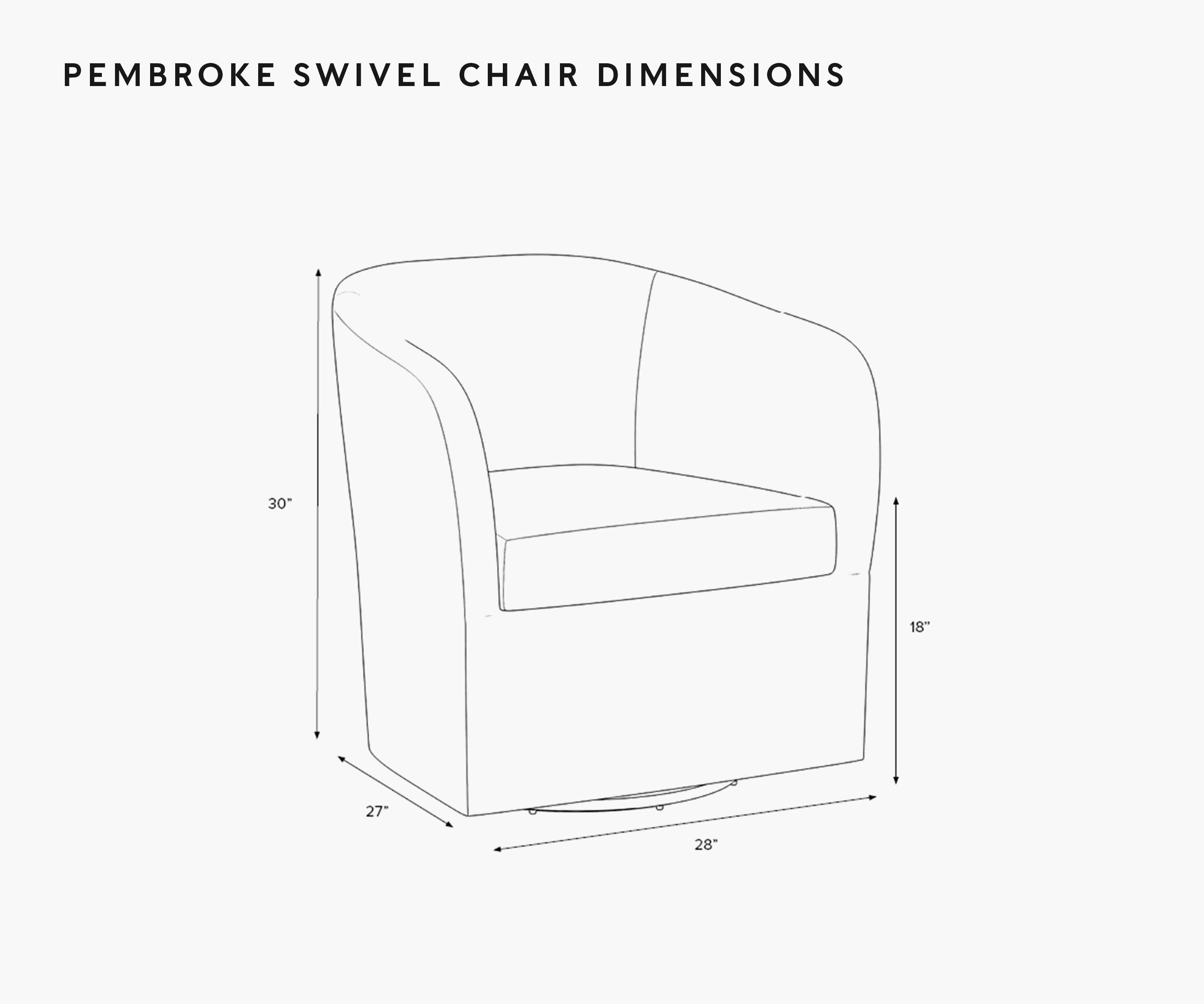 Pembroke Swivel Chair - Ditsy Dahlia Burgundy